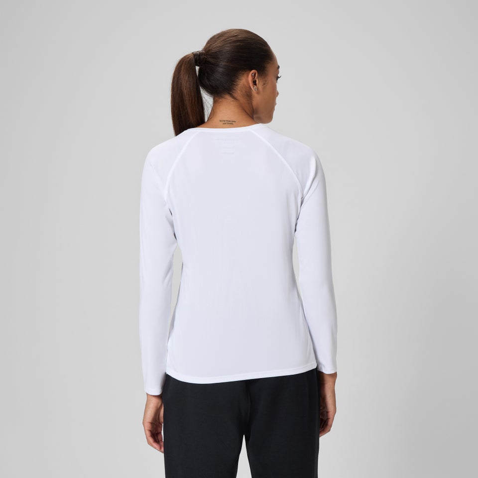 Women's Long Sleeve Swim Tee White