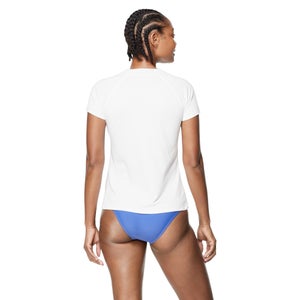 Women's Short Sleeve Swim Tee White
