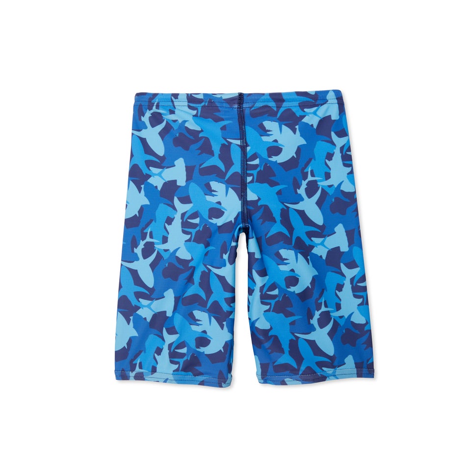 Begin To Swim Shark Printed Jammer