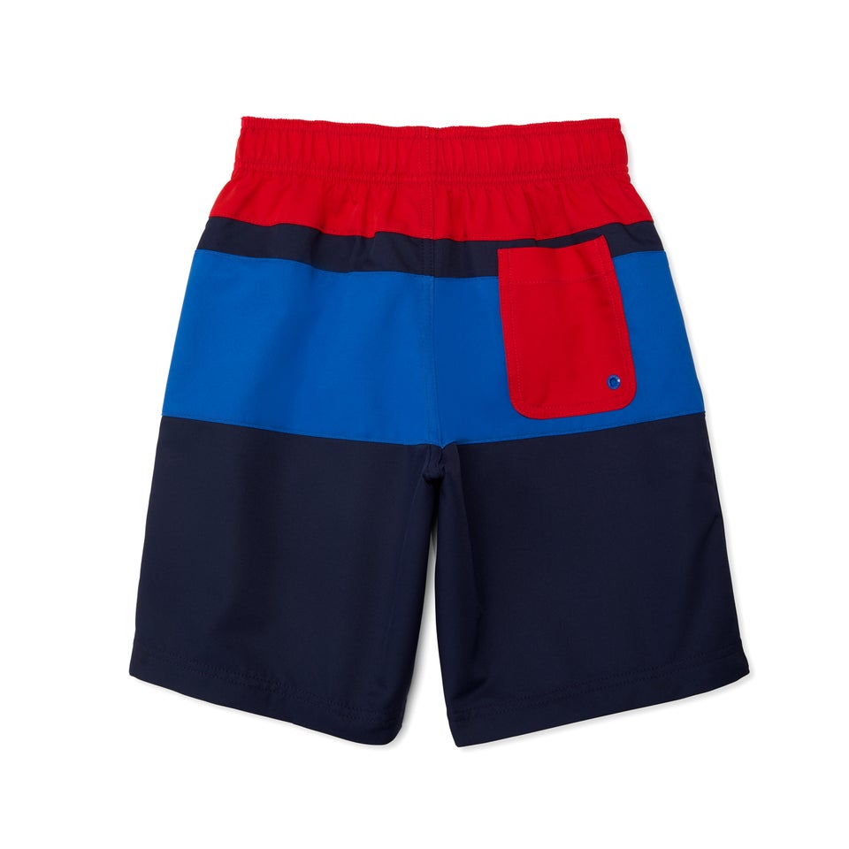 Boy's Colorblock Boardshort Blue