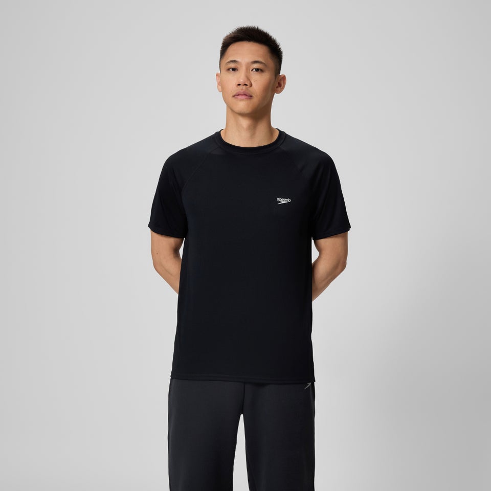 Maillot dermoprotecteur de bain manches courtes New Easy pour hommes, noir