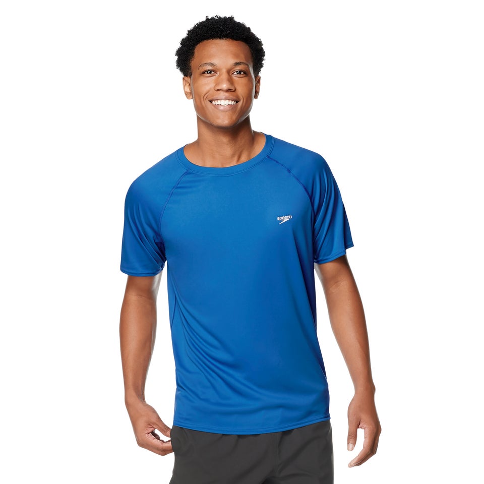 Men's New Easy Short Sleeve Rashguard Blue