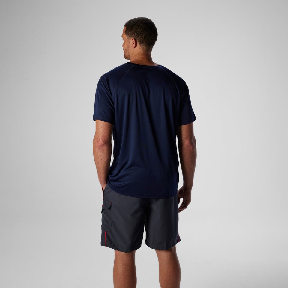 Men's Easy Solid Short Sleeve Swim Rashguard Navy