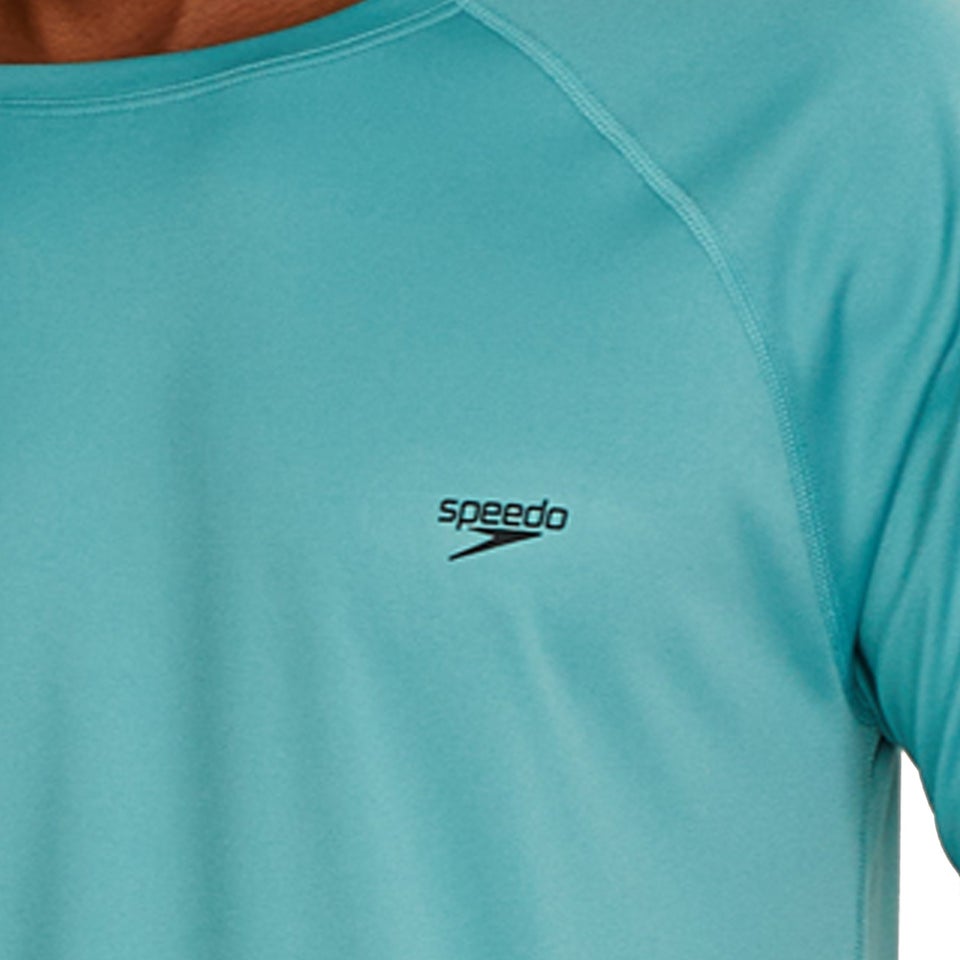 Men's Easy Solid Short Sleeve Rashguard Green