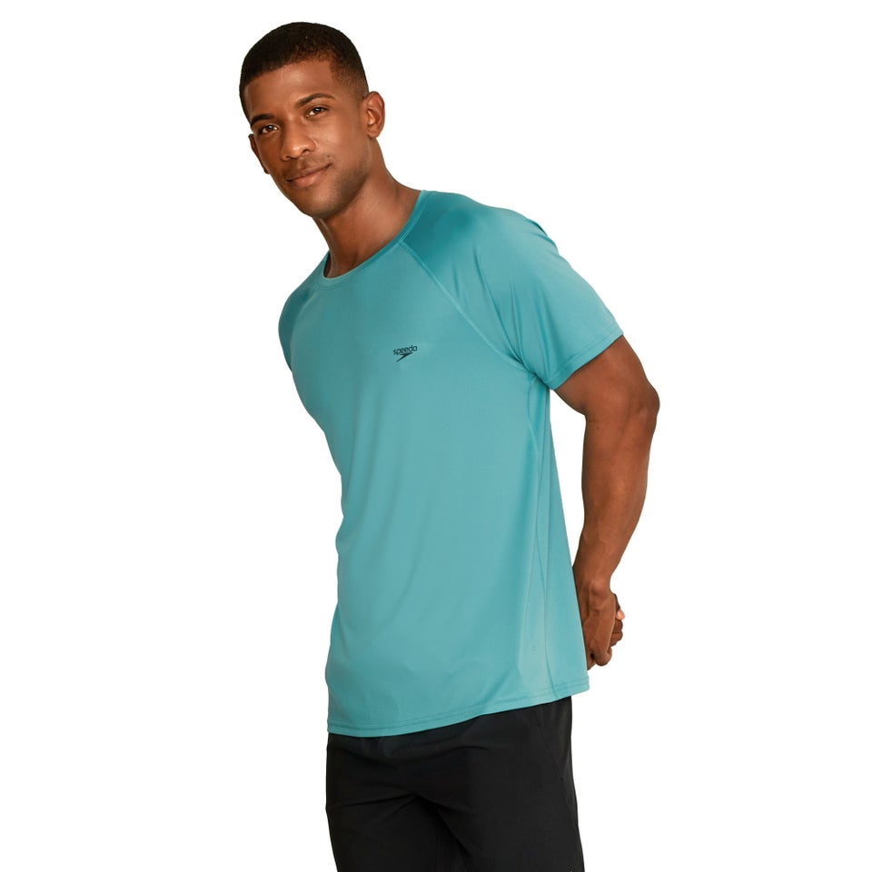 Men's Easy Solid Short Sleeve Rashguard Green
