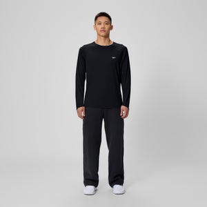 Maillot dermoprotecteur de bain manches longues Easy couleur unie pour hommes, noir