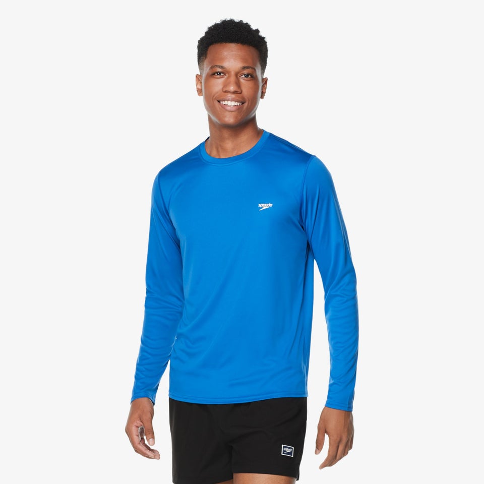 Graphic Long Sleeve Swim Rashguard Blue
