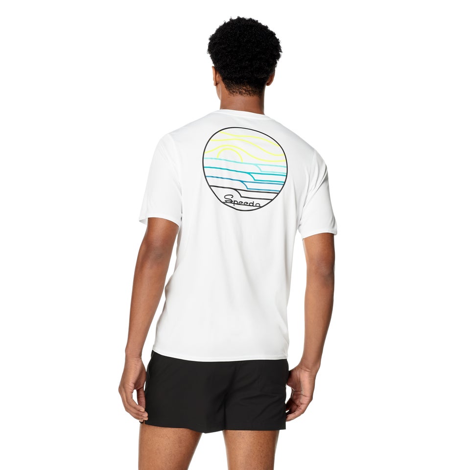 Graphic Short Sleeve Swim Rashguard