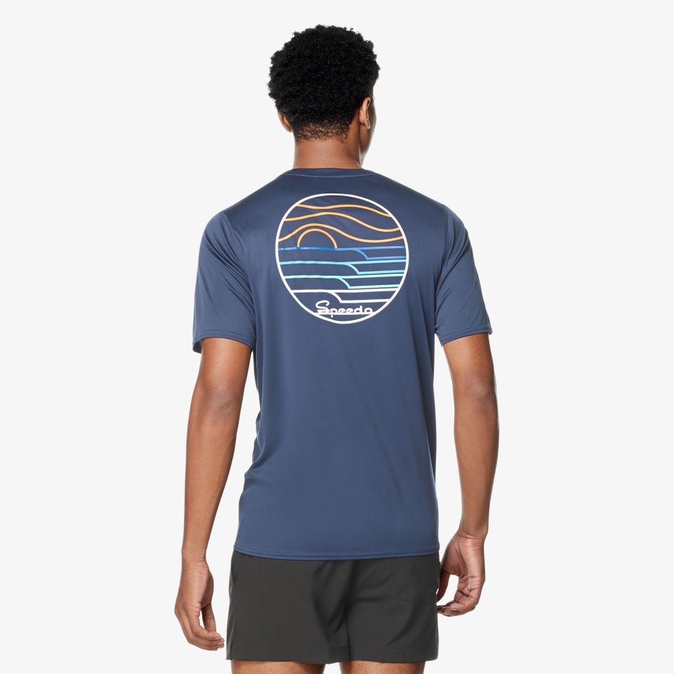 Graphic Short Sleeve Swim Rashguard