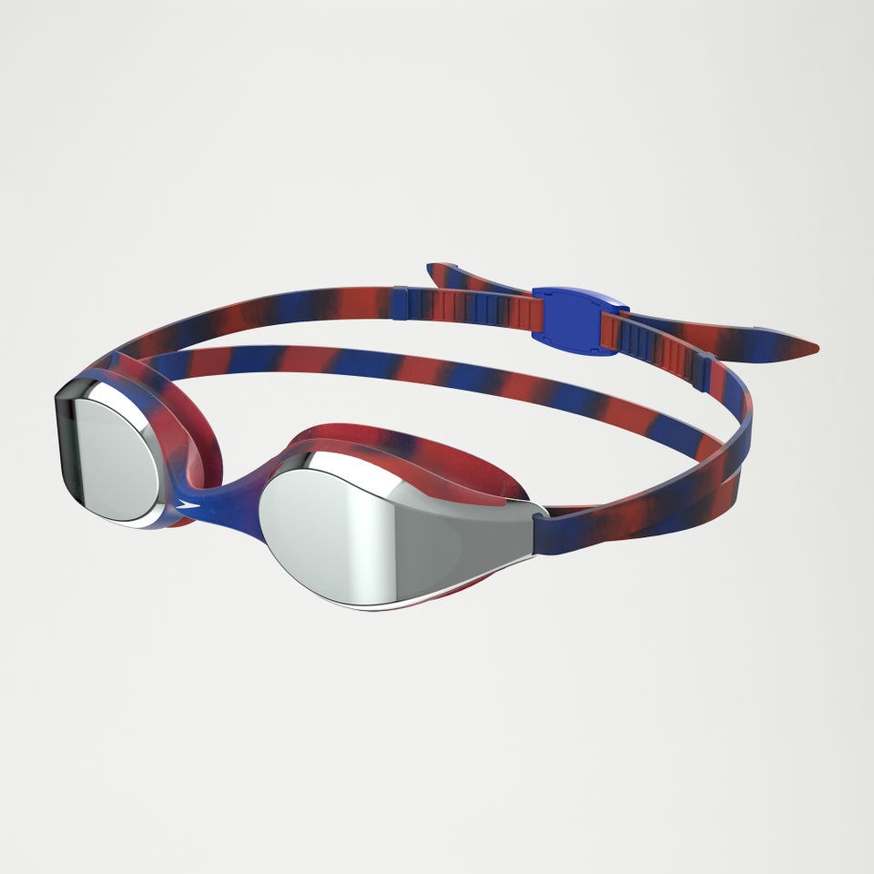 Verspiegelte Hyper Flyer Schwimmbrille Marineblau/Rot/Grau