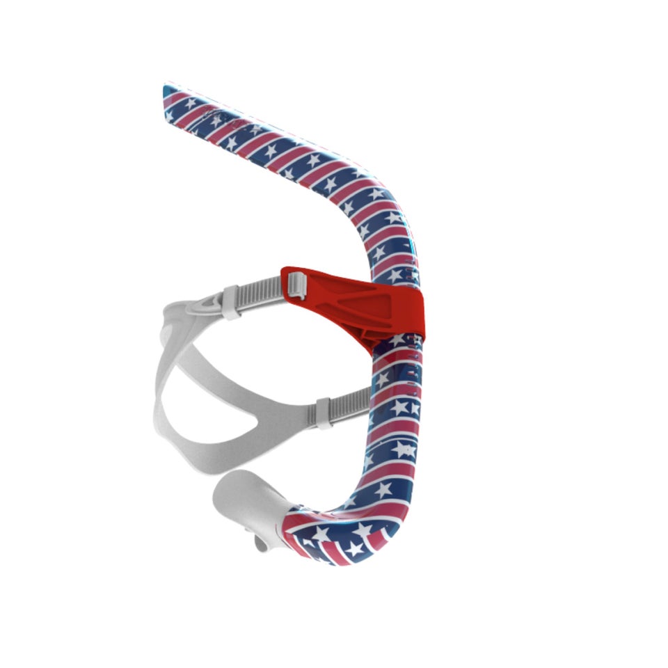 Adult Printed Bullet Head Snorkel Red