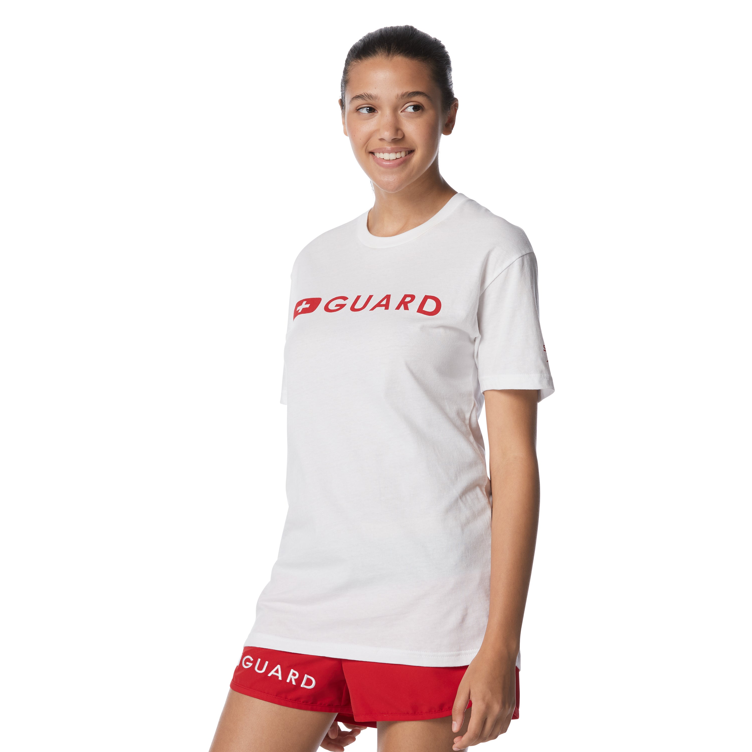 Unisex Adult Guard Crew Neck Tee White - L