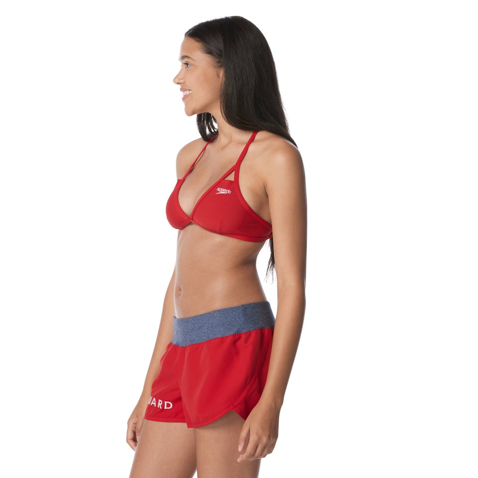 Women's Guard Triangle Bikini Top Red