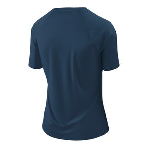 Women's Guard Short Sleeve Solid Swim Tee Purple