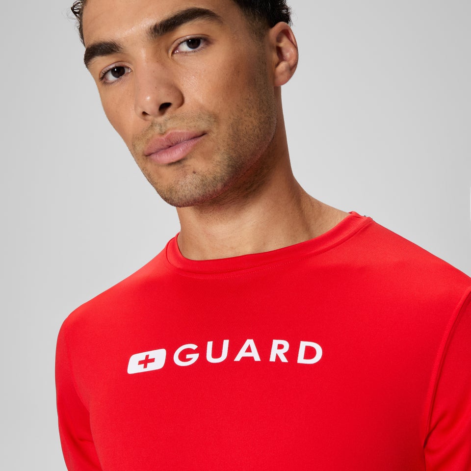 Men's Guard New Easy Short Sleeve Rashguard Red