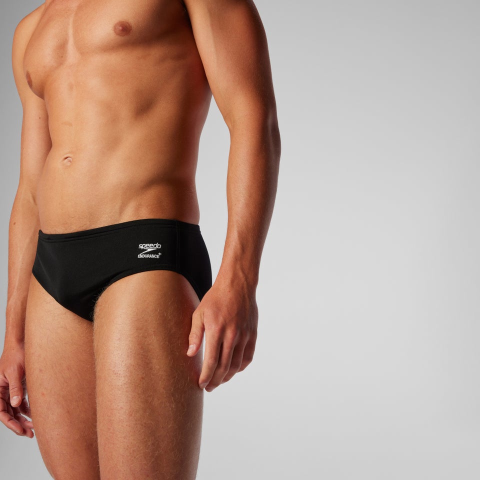 Caleçon boxeur ajusté couleur unie Endurance pour hommes, noir