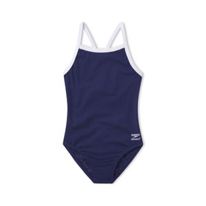Girl's Endurance+ Flyback Training Suit One Piece Navy