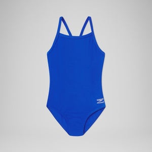 Girl's Endurance+ Solid Flyback Training One Piece Blue