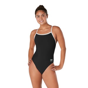 Women's Solid Flyback Training One Piece Black