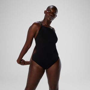 Women's Endurance+ - Solid Flyback Training One Piece Black