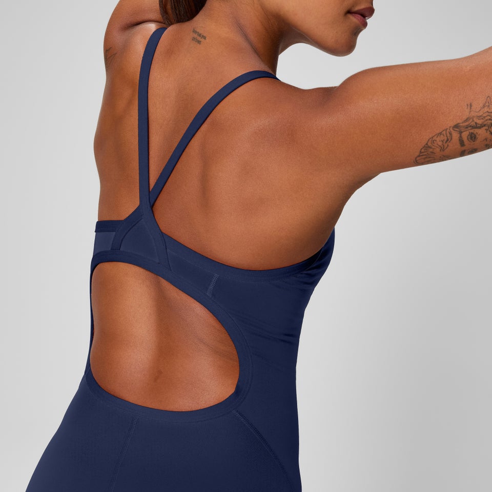 Women's Endurance+ - Solid Flyback Training One Piece Blue