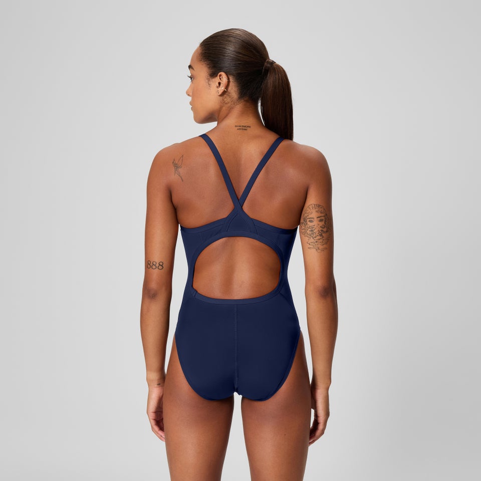 Women's Endurance+ - Solid Flyback Training One Piece Blue