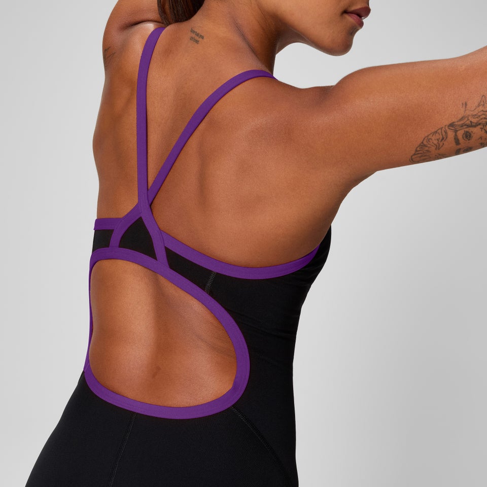 Women's Endurance+ Flyback One Piece Black/Purple