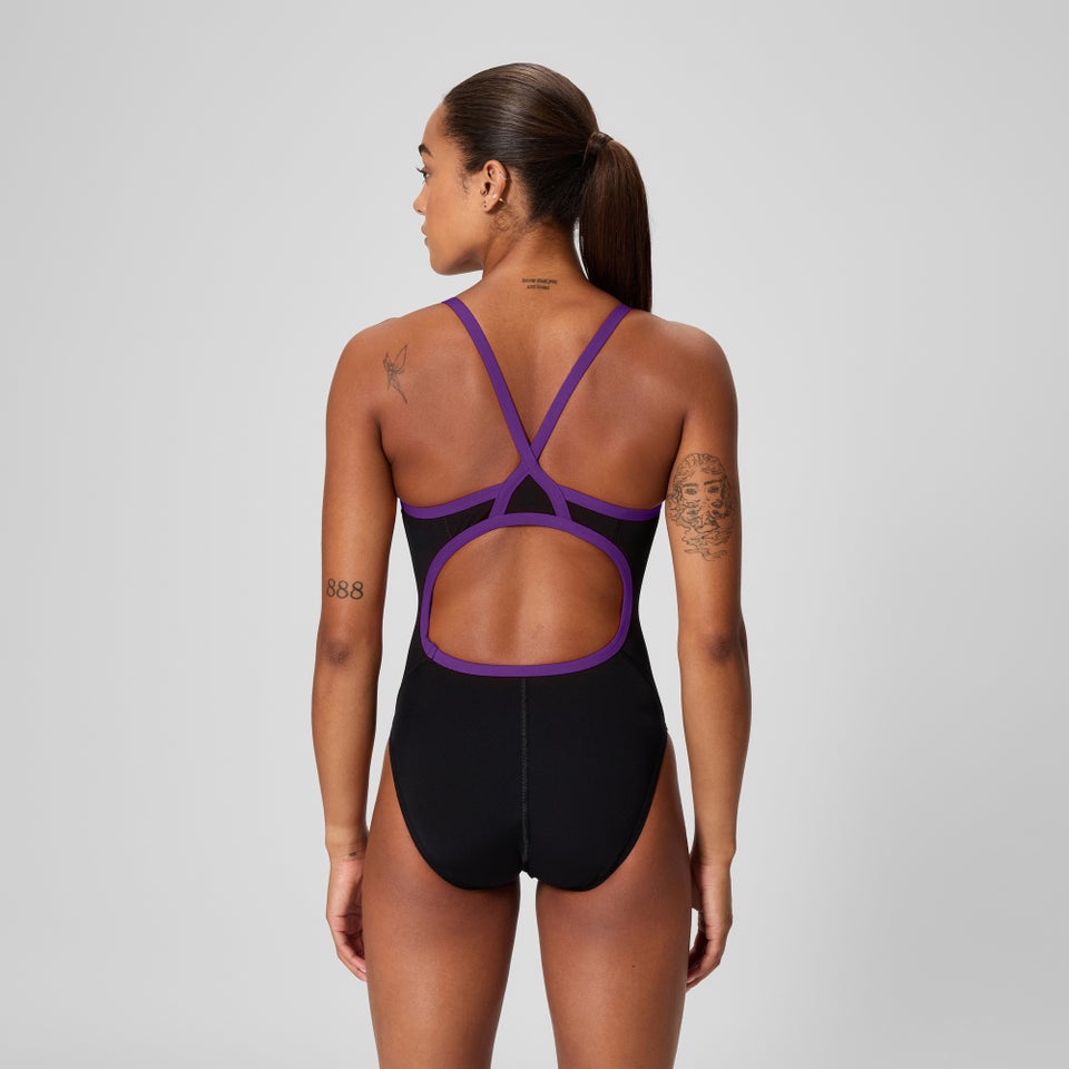 Women's Endurance+ Flyback One Piece Black/Purple