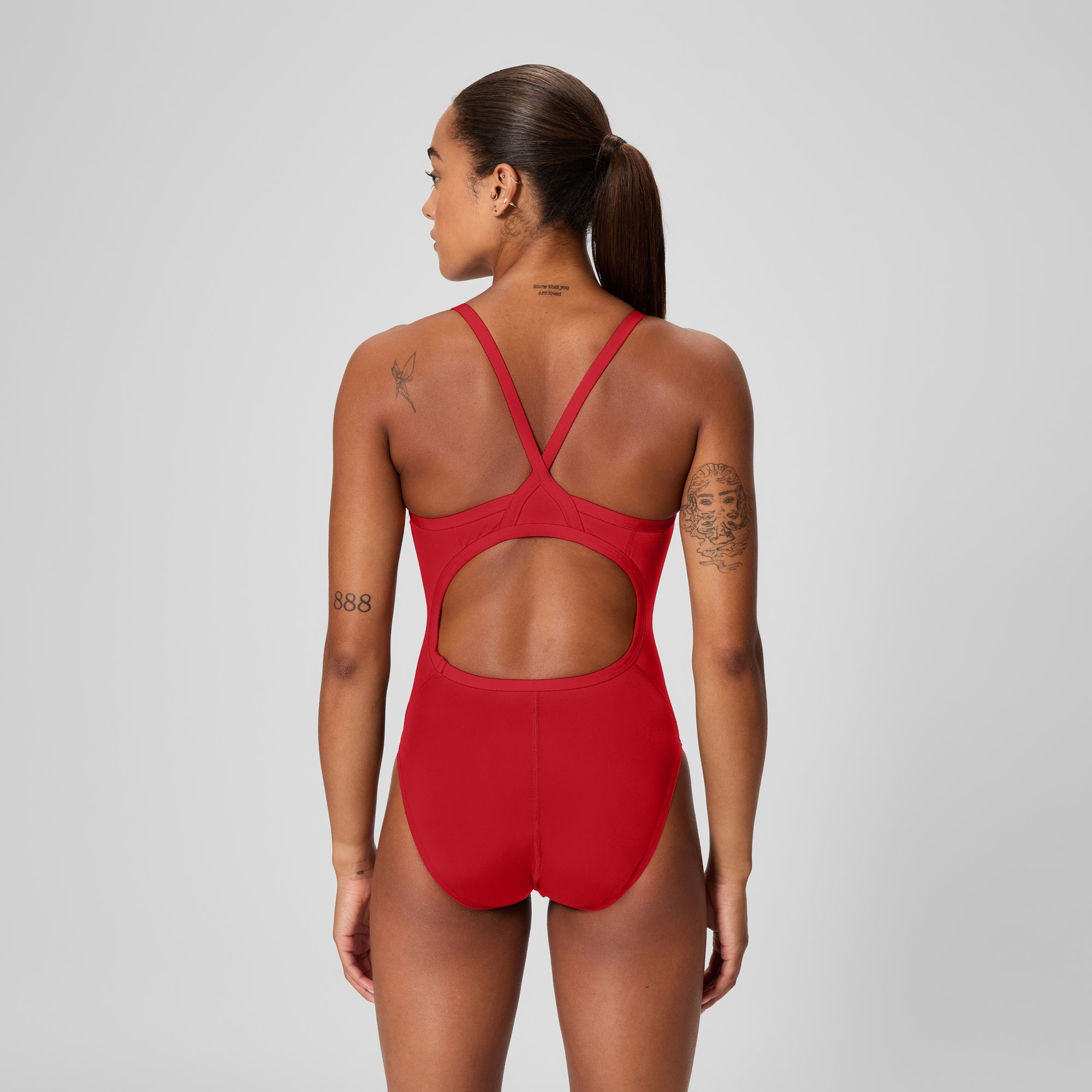 Women's Solid Flyback Training One Piece Red | Speedo USA