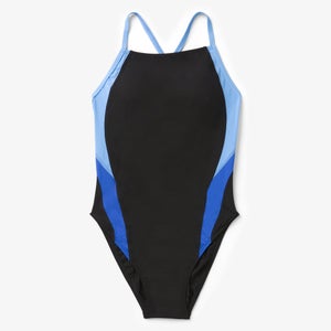 Women's Endurance+ Splice Cross Back One Piece Blue
