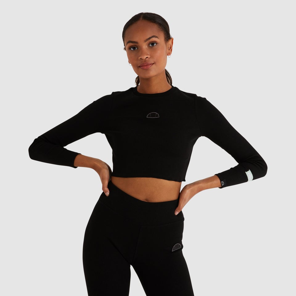 Women's Vez Crop Tee Black