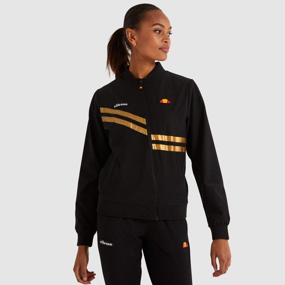 Women's Partial Track Top Black