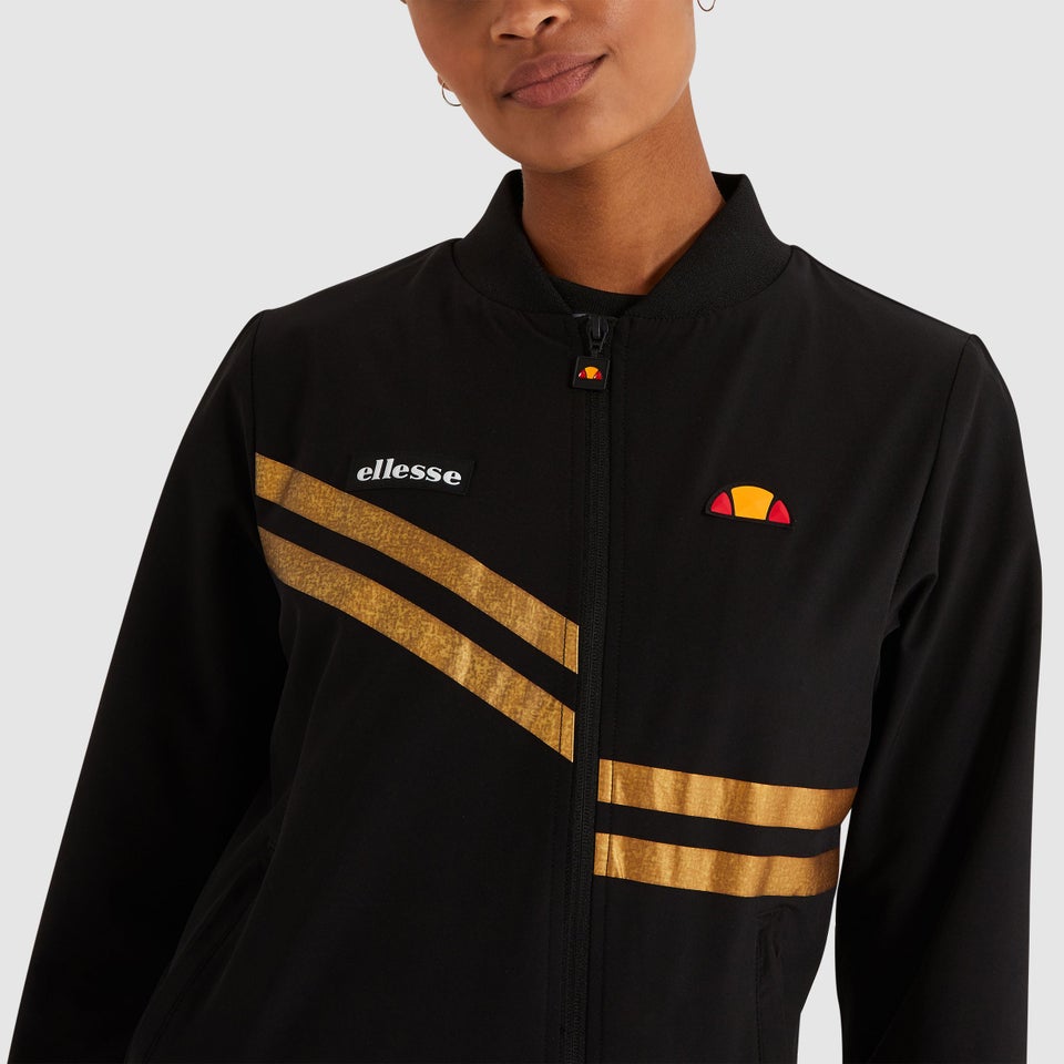 Women's Partial Track Top Black