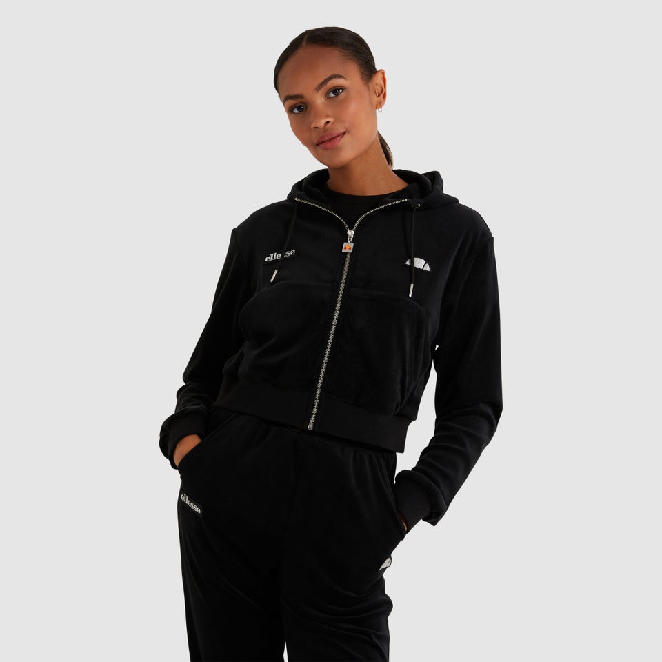 Kirsten kurze Kapuzenpullover Schwarz