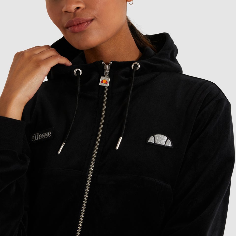 Kirsten kurze Kapuzenpullover Schwarz