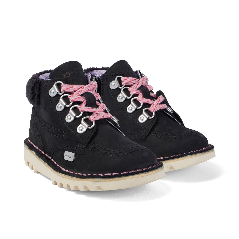 Infant Girls Kick Hi Winter Nubuck Black