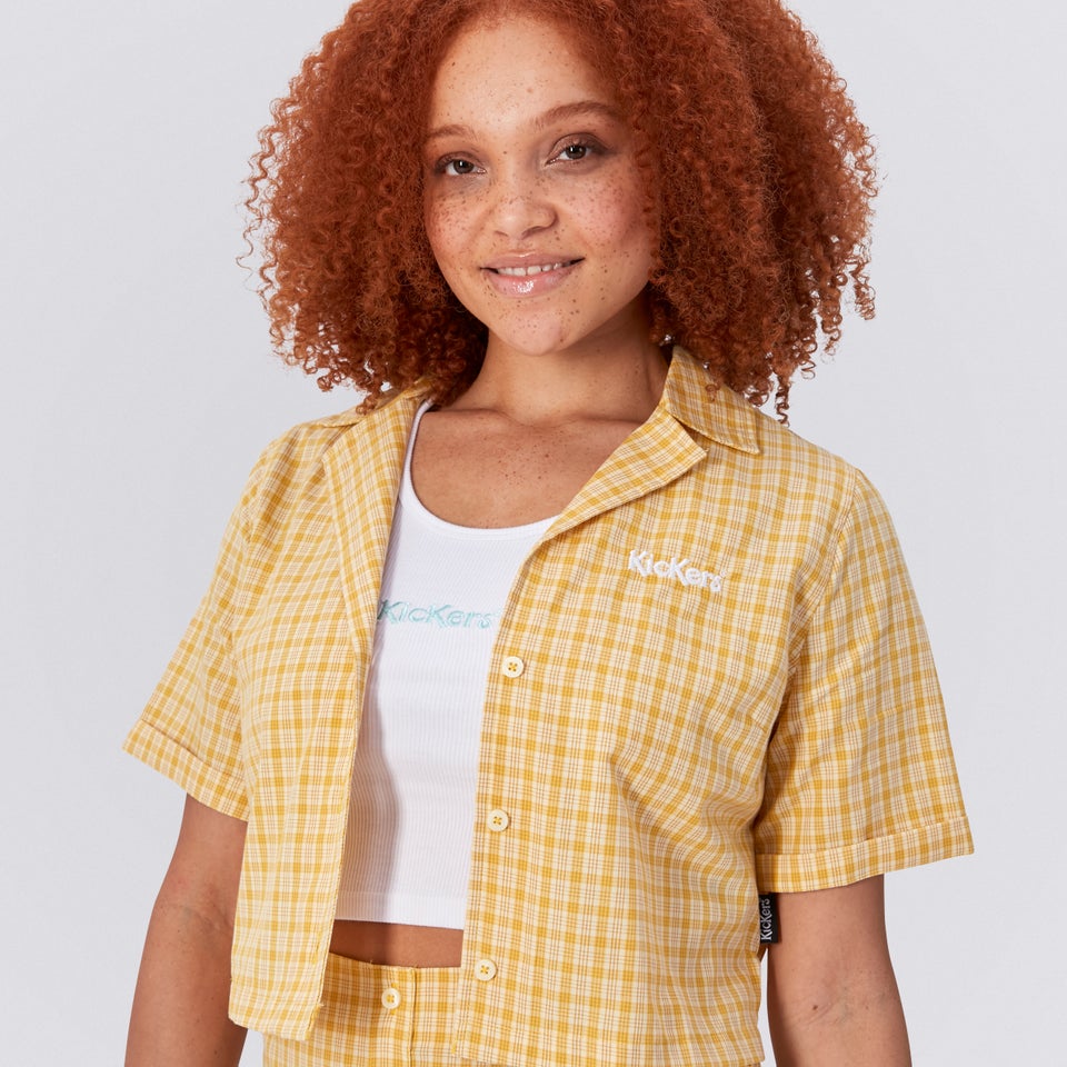 Women's Cropped Shirt Yellow