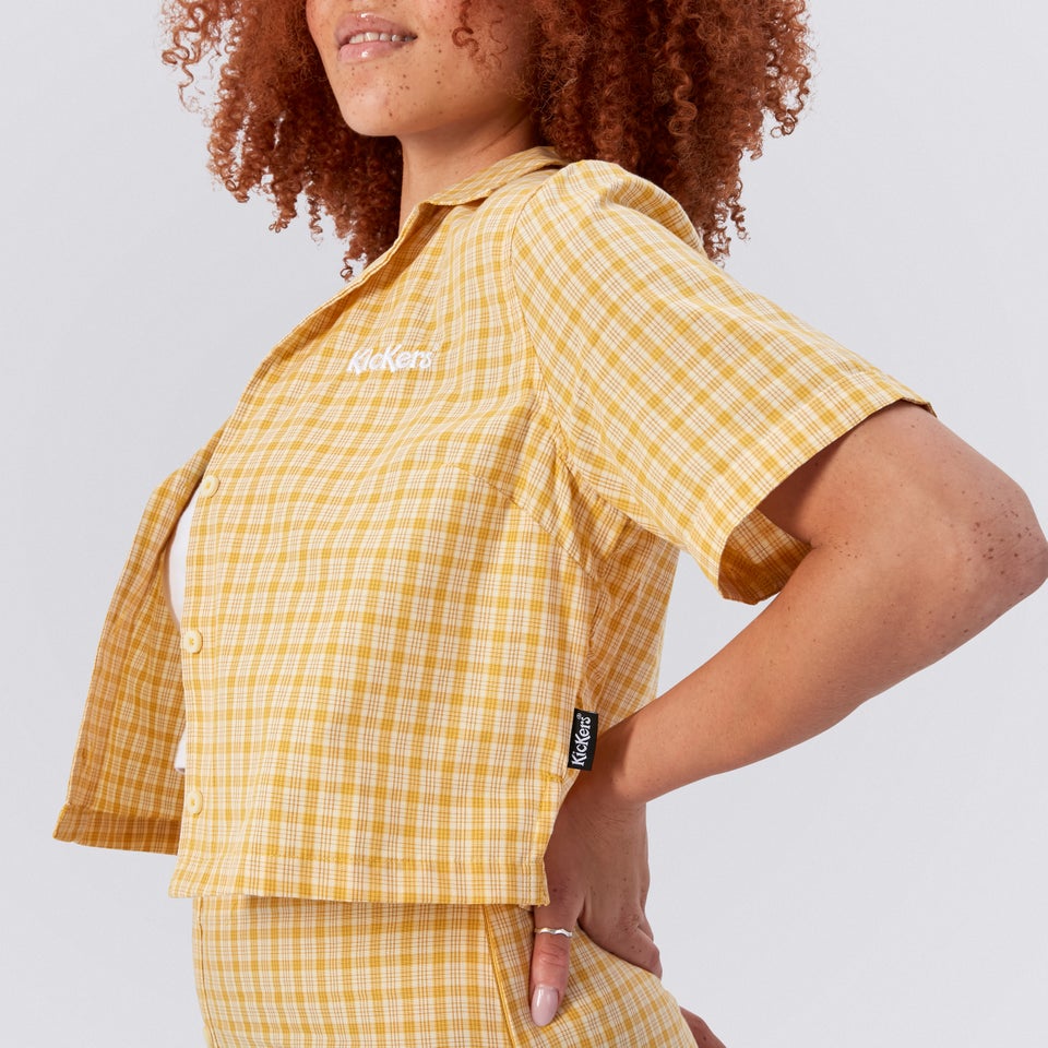 Women's Cropped Shirt Yellow