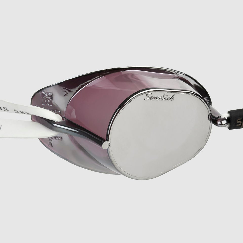 Adult Swedish Mirror Goggles Black/Silver