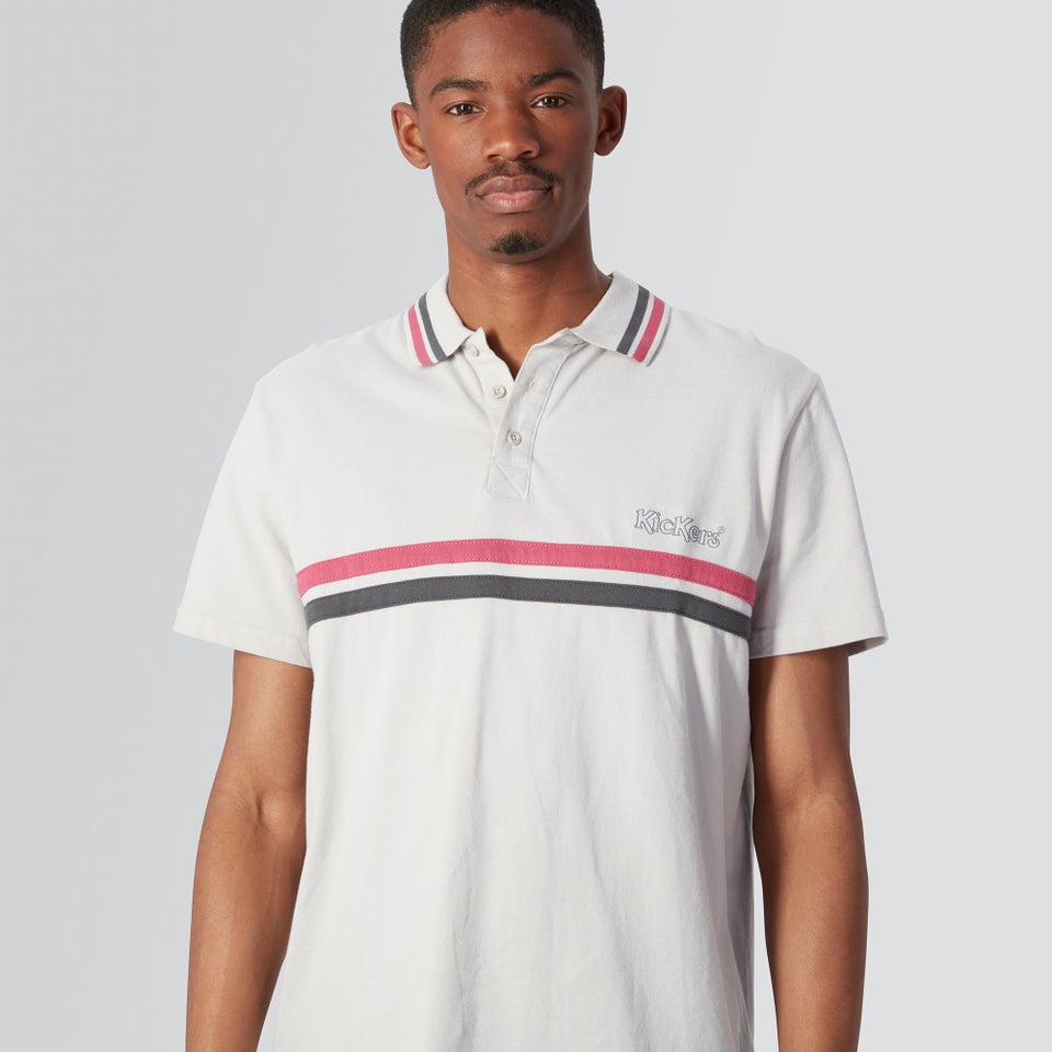 Men's Short Sleeve Polo Shirt Grey