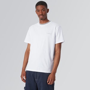 Men's Striped Collar T-Shirt White - XS