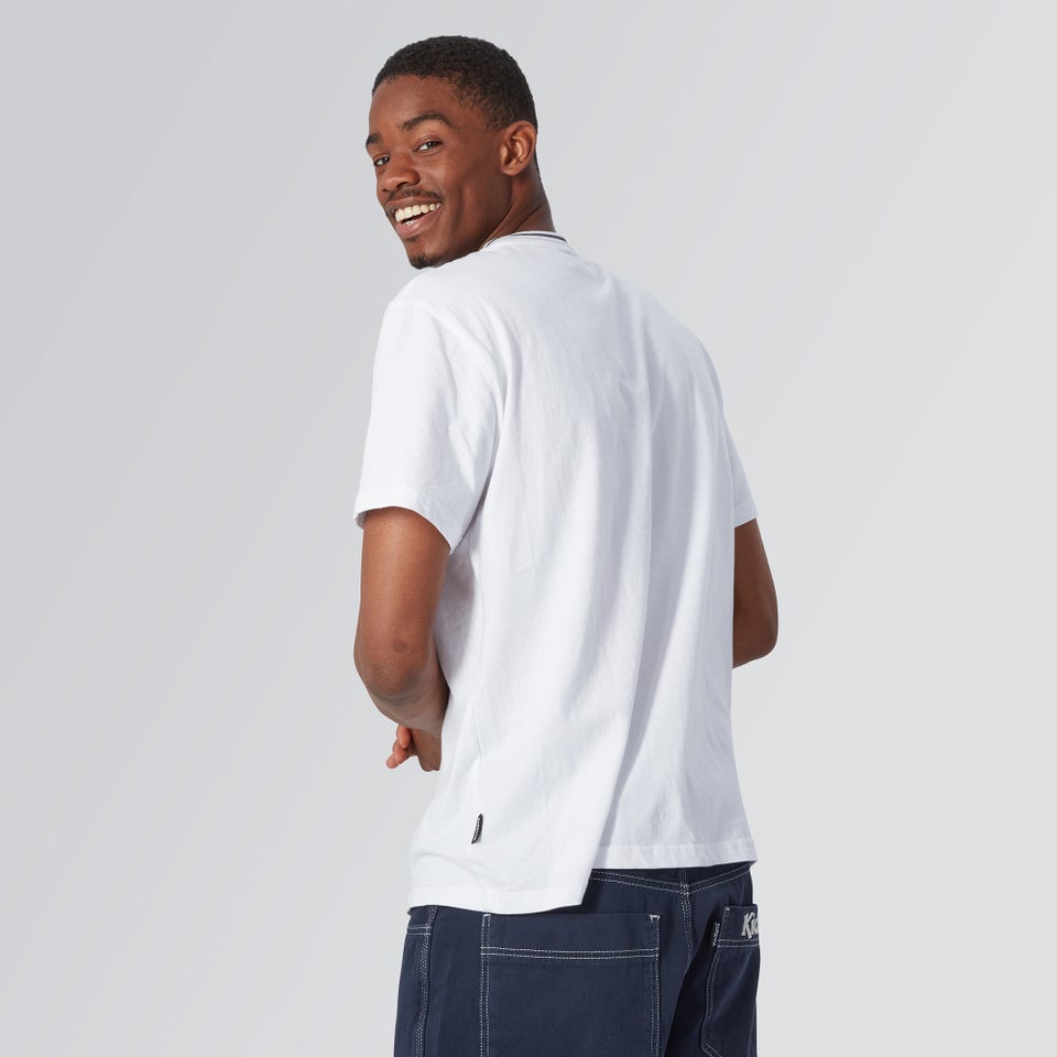 Men's Striped Collar T-Shirt White