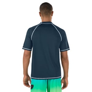 Men's Easy Short Sleeve Swim Rashguard Navy