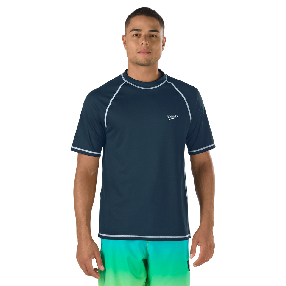 Men's Easy Short Sleeve Swim Rashguard Navy