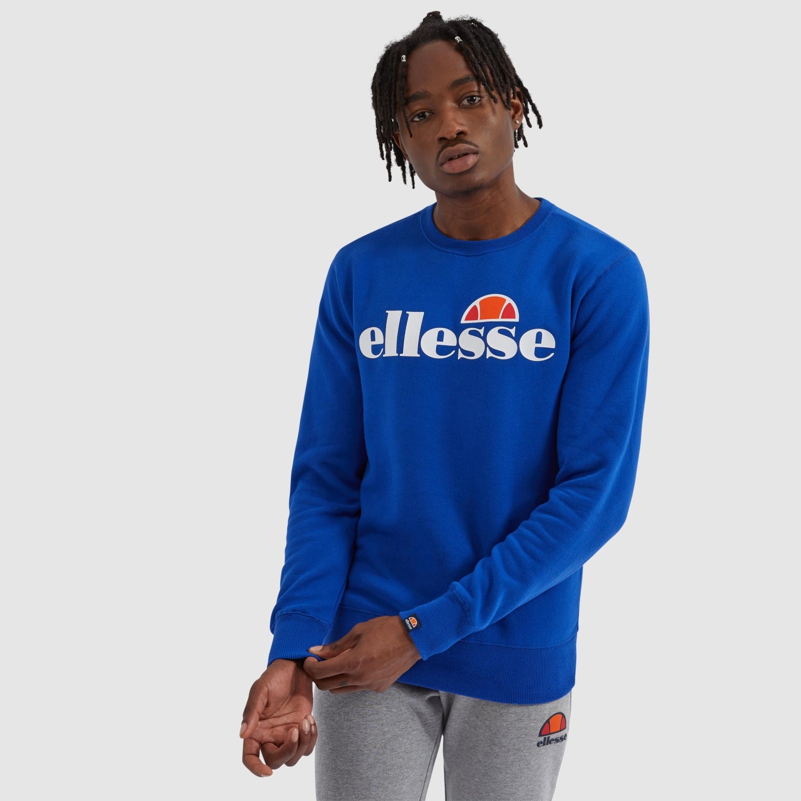 Men's Small Logo Succiso Sweatshirt Blue | ellesse UK