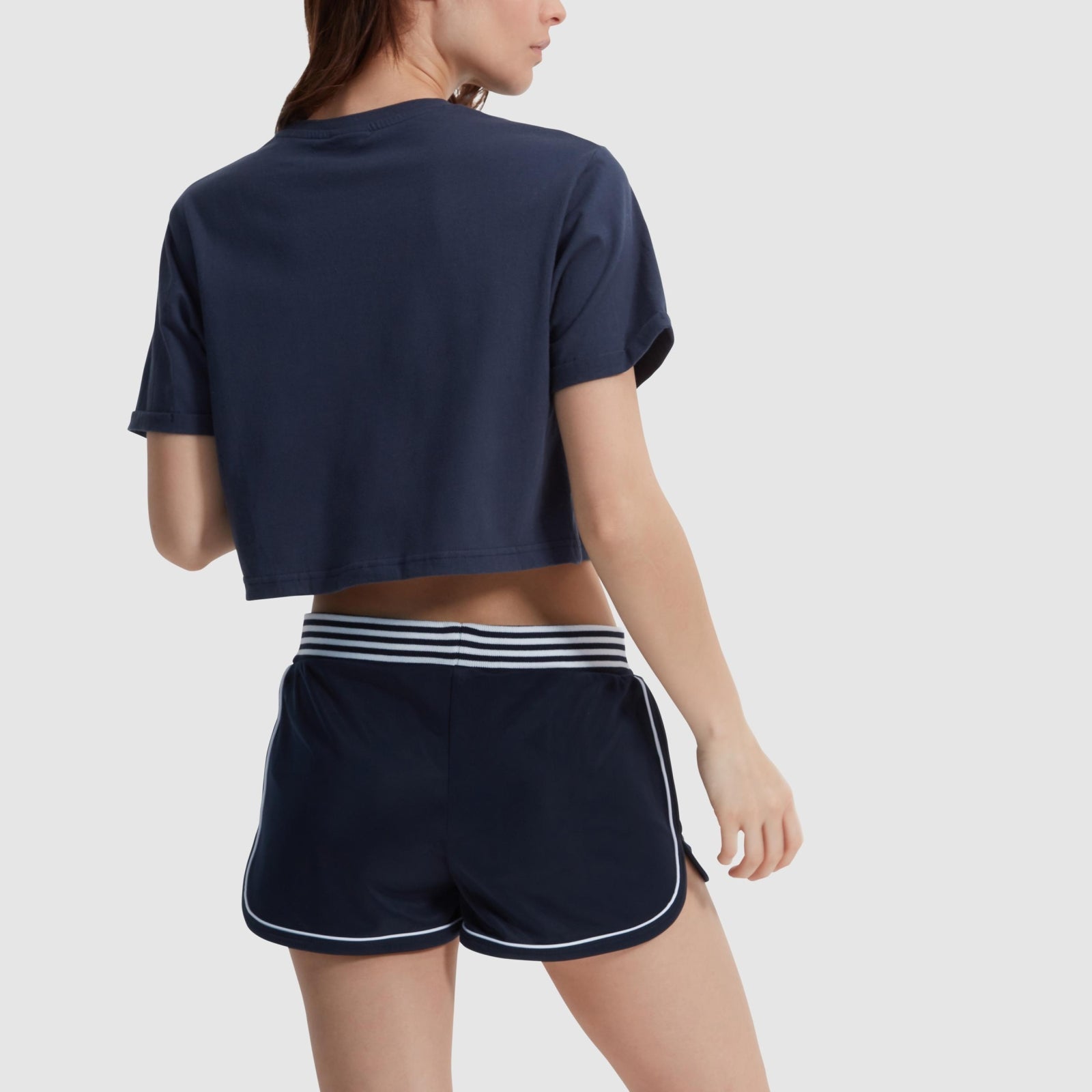 Women's Alberta Cropped T-Shirt Navy | ellesse UK