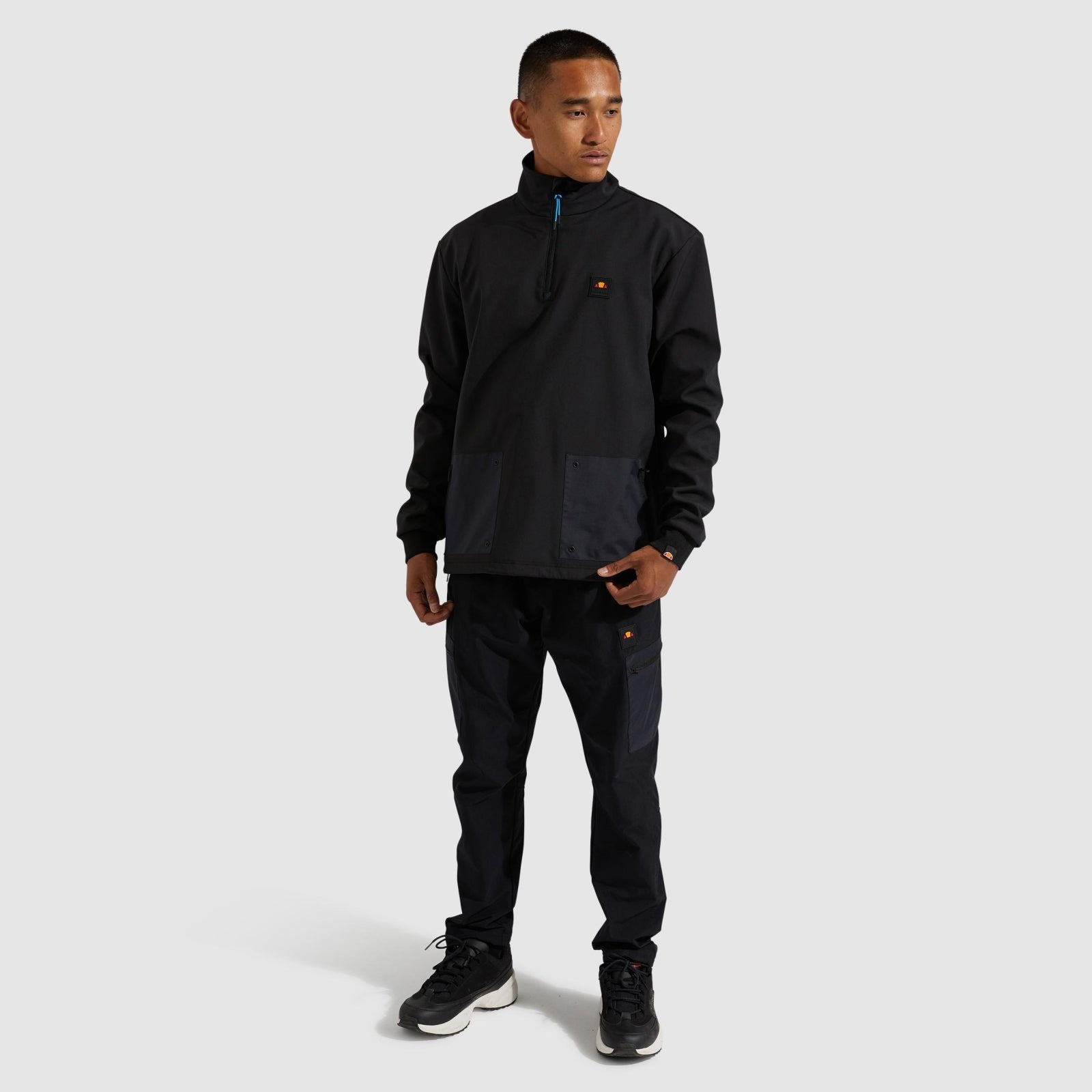 Men's Kinote 1/2 Zip Track Top Black | ellesse UK