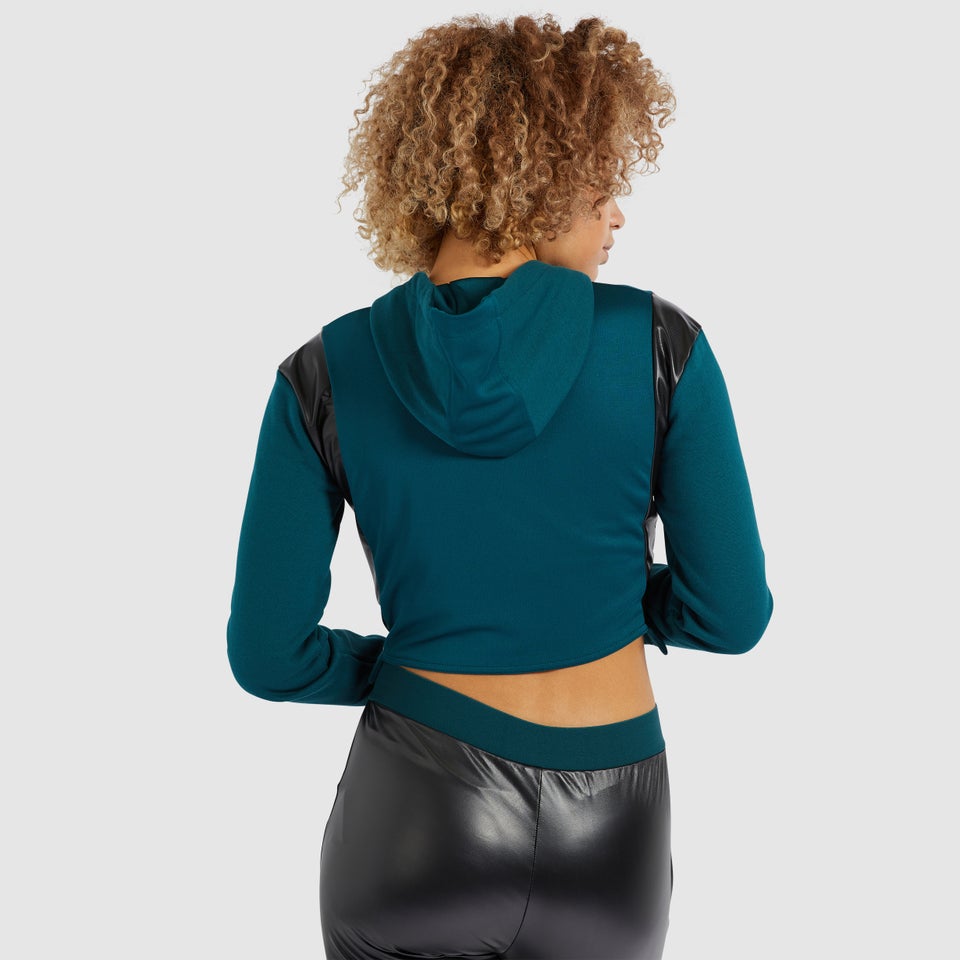 Women's Fioci Crop Hoody Teal