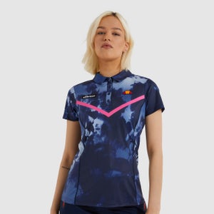 Women's Ralles Polo Shirt Navy Tie Dye - 6