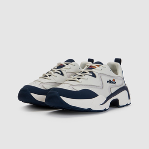 Women's Indus Leather Trainer Off-White/Dark Blue